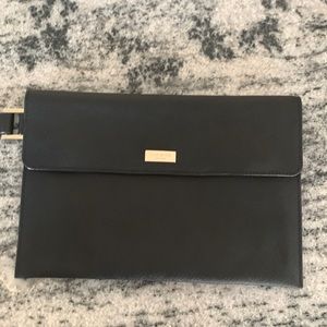Kate Spade black leather clutch